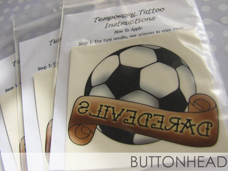 Soccer Ball Temporary Tattoos Buttonhead Soccer Ball Temporary Tattoos Buttonhead
